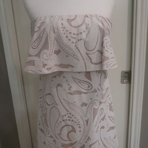 BCBG MaxAzria Leeah white paisley mini dress